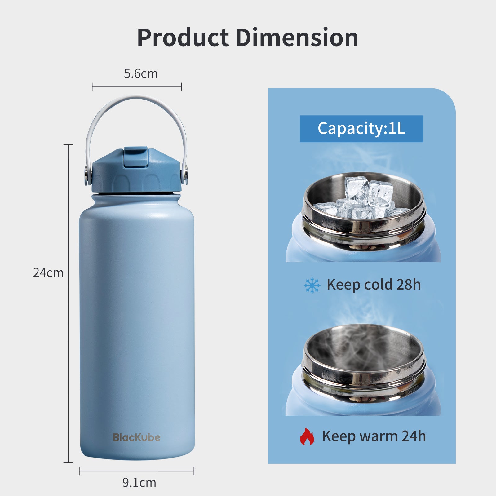 Blackube Insulated Water Bottle