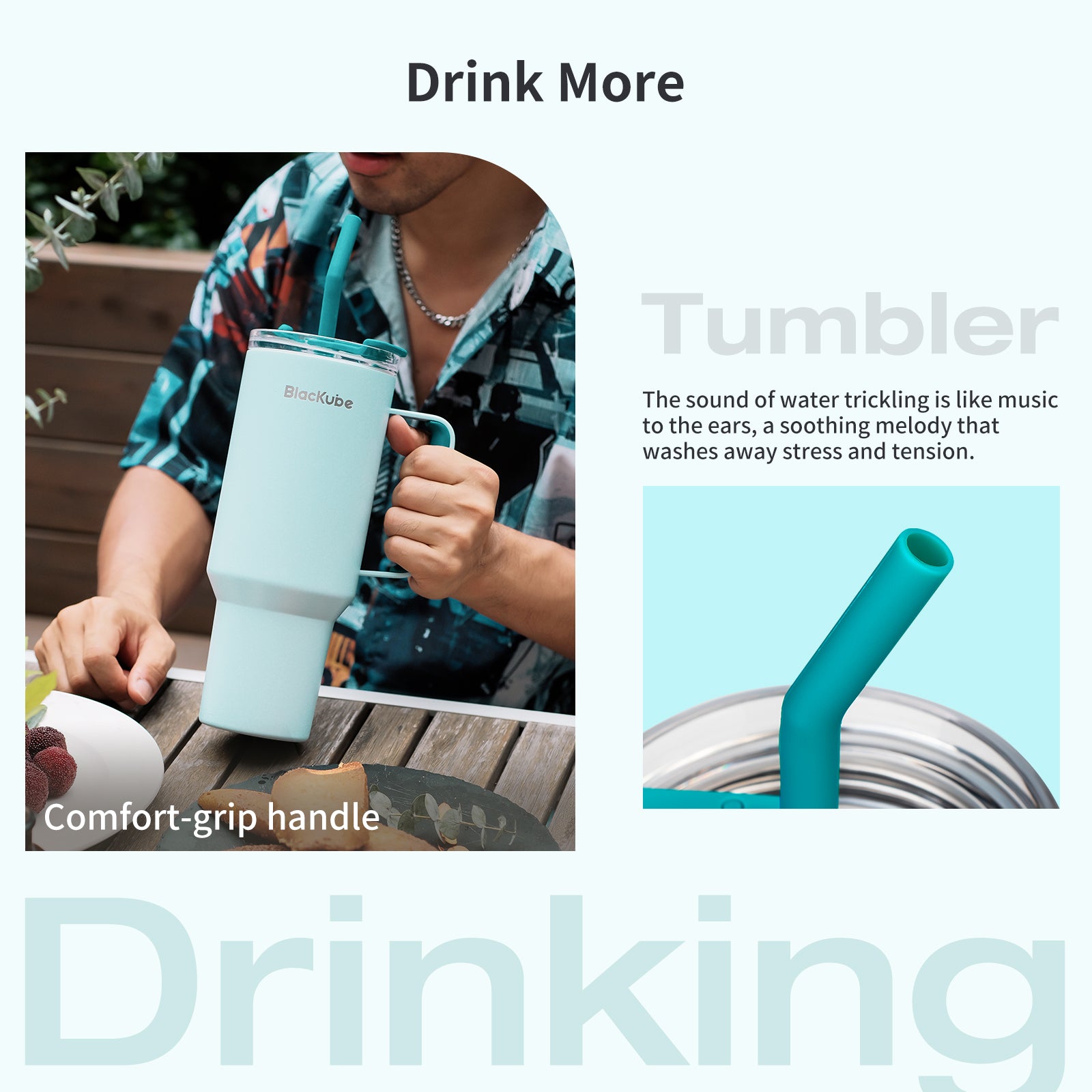 Blackube 1.2L 40OZ Stainless Tumbler